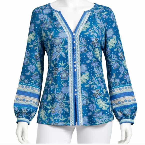 NWT Sundance Cotton and Silk Arvilla Peasant Top Size Medium Large - Picture 2 of 2